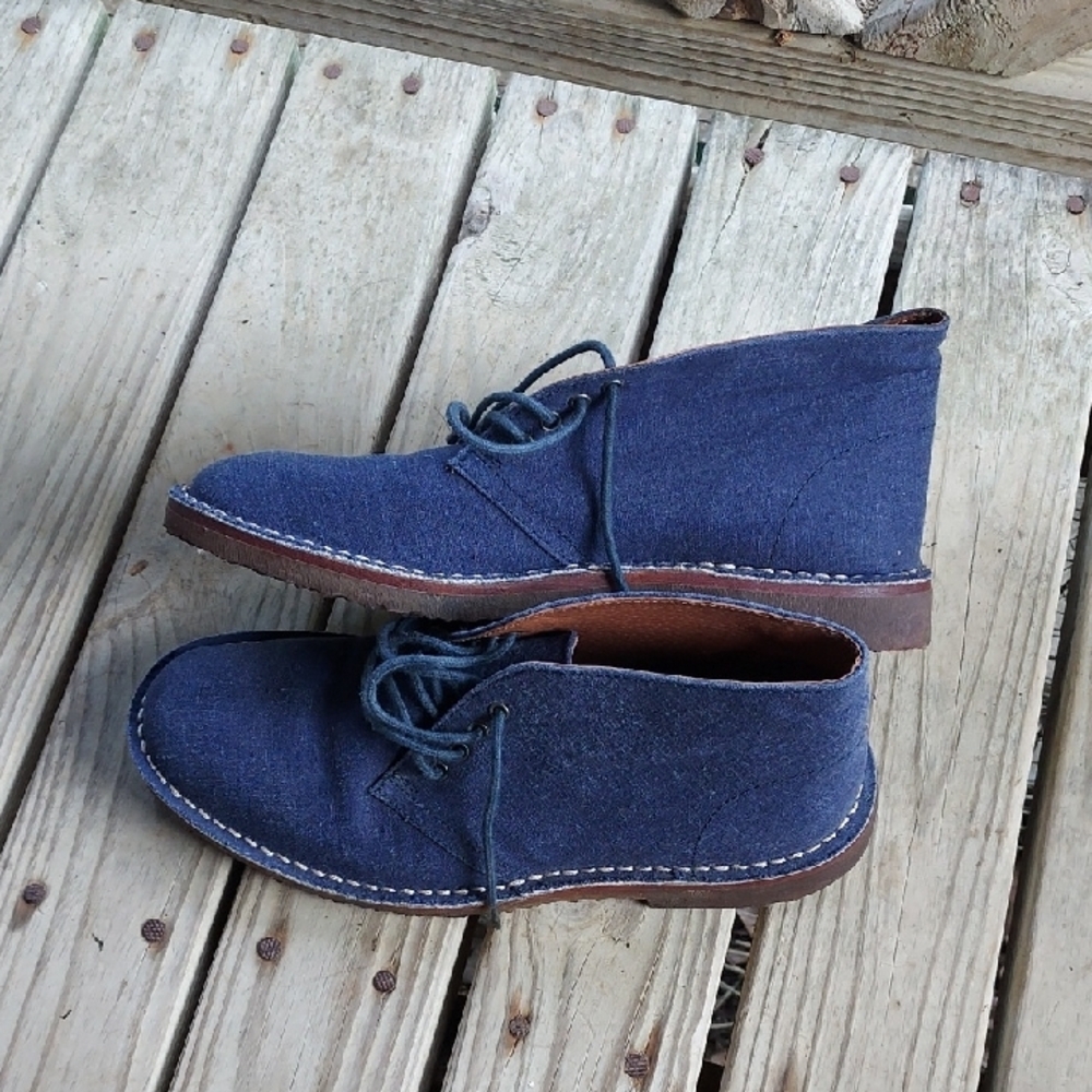 Men's Blue Suedr  Chukka Boots By Land's End